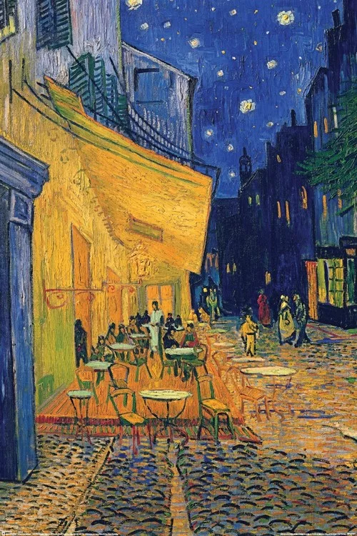Plakát Vincent van Gogh - Kavárna Terasa v noci